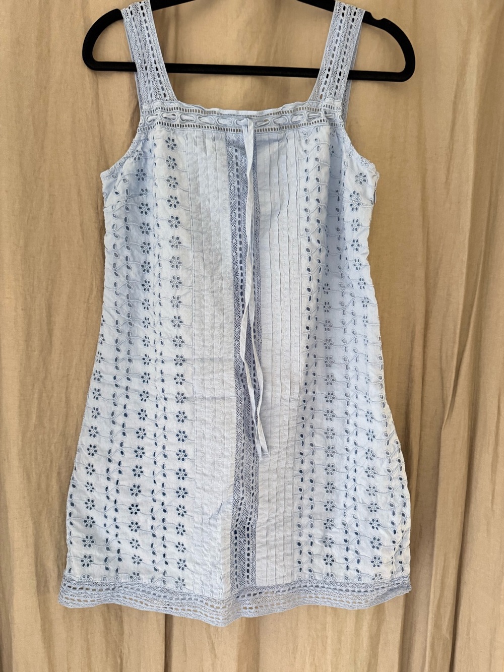 Rails Beckton Porto Blue Eyelet Mini Dress XS